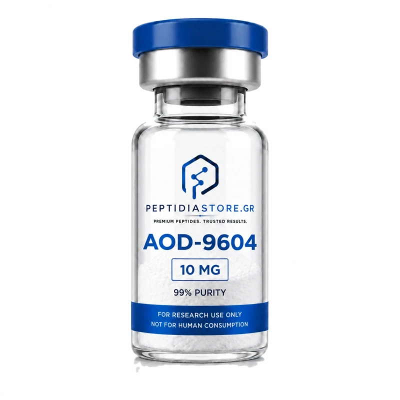 AOD-9604 ερευνητικό πεπτίδιο AOD-9604 Ελλάδα: ερευνητικό GH-derived πεπτίδιο σε 5mg και 10mg. Δείτε τιμή, τεχνικά στοιχεία, μοριακό προφίλ και διαθέσιμα COA.