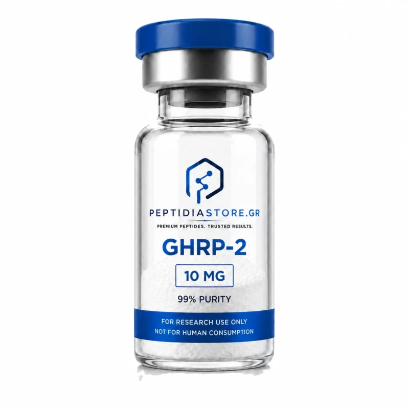 GHRP-2 Pralmorelin ερευνητικό πεπτίδιο GHRP-2 Ελλάδα: Pralmorelin σε 5mg και 10mg. Δείτε τιμή, τεχνικά στοιχεία, προφίλ GHS-R/ghrelin receptor και διαθέσιμα COA.