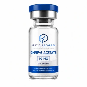 GHRP-6 Ελλάδα: ερευνητικό εξαπεπτίδιο σε 5mg και 10mg. Δείτε τιμή, τεχνικά στοιχεία, προφίλ GHS-R/ghrelin receptor και διαθέσιμα COA.