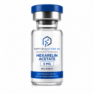 Hexarelin Ελλάδα: Examorelin 5mg. Δείτε τιμή, τεχνικά στοιχεία, μοριακό προφίλ GHS-R/ghrelin receptor, ερευνητική κατάσταση και διαθέσιμο COA.