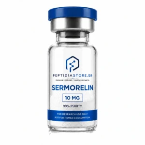 Sermorelin Ελλάδα: Σερμορελίνη σε 5mg και 10mg. Δείτε τιμή, τεχνικά στοιχεία, προφίλ GHRH(1-29)/GHRHR και διαθέσιμα COA.