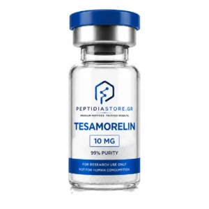 Tesamorelin Ελλάδα: Τεσαμορελίνη σε 5mg, 10mg και 20mg. Δείτε τιμή, τεχνικά στοιχεία, προφίλ GHRH/GHRHR και διαθέσιμα COA.